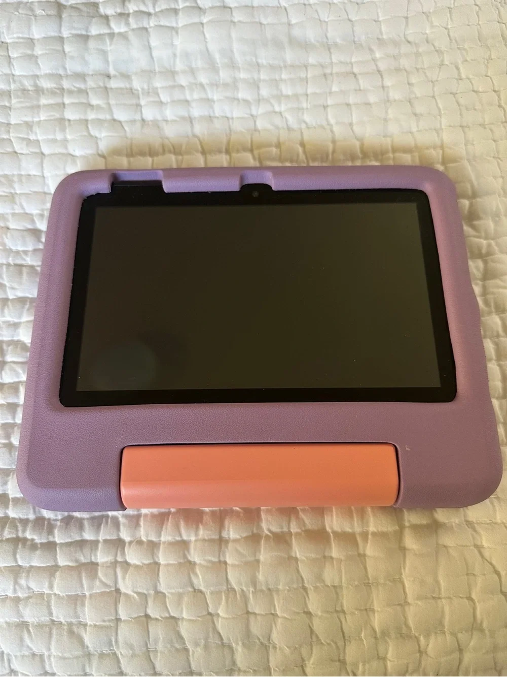 Kid-Friendly Purple Tablet with Pink Handle - Amazon